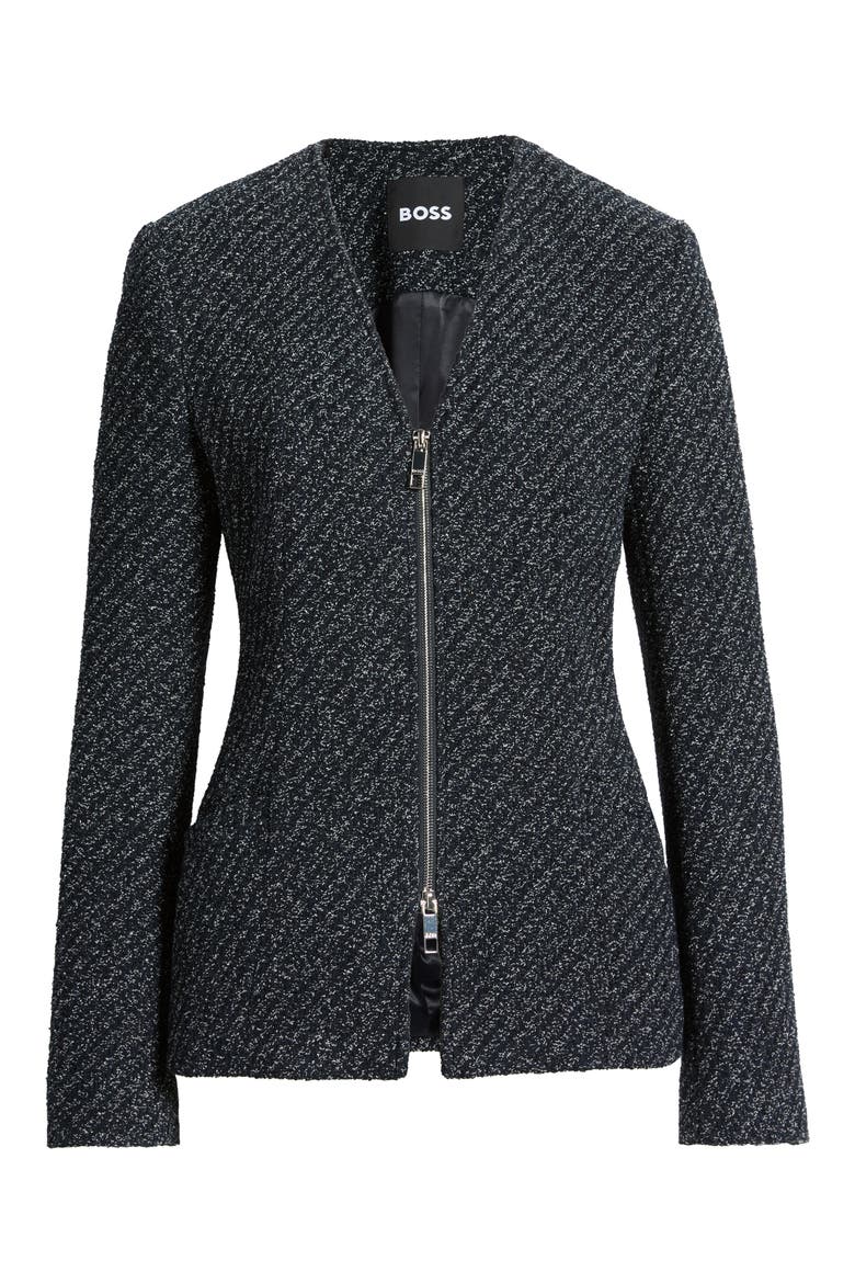 Jia Zip Tweed Jacket, Alternate, color, OPEN MISCELLANEOUS