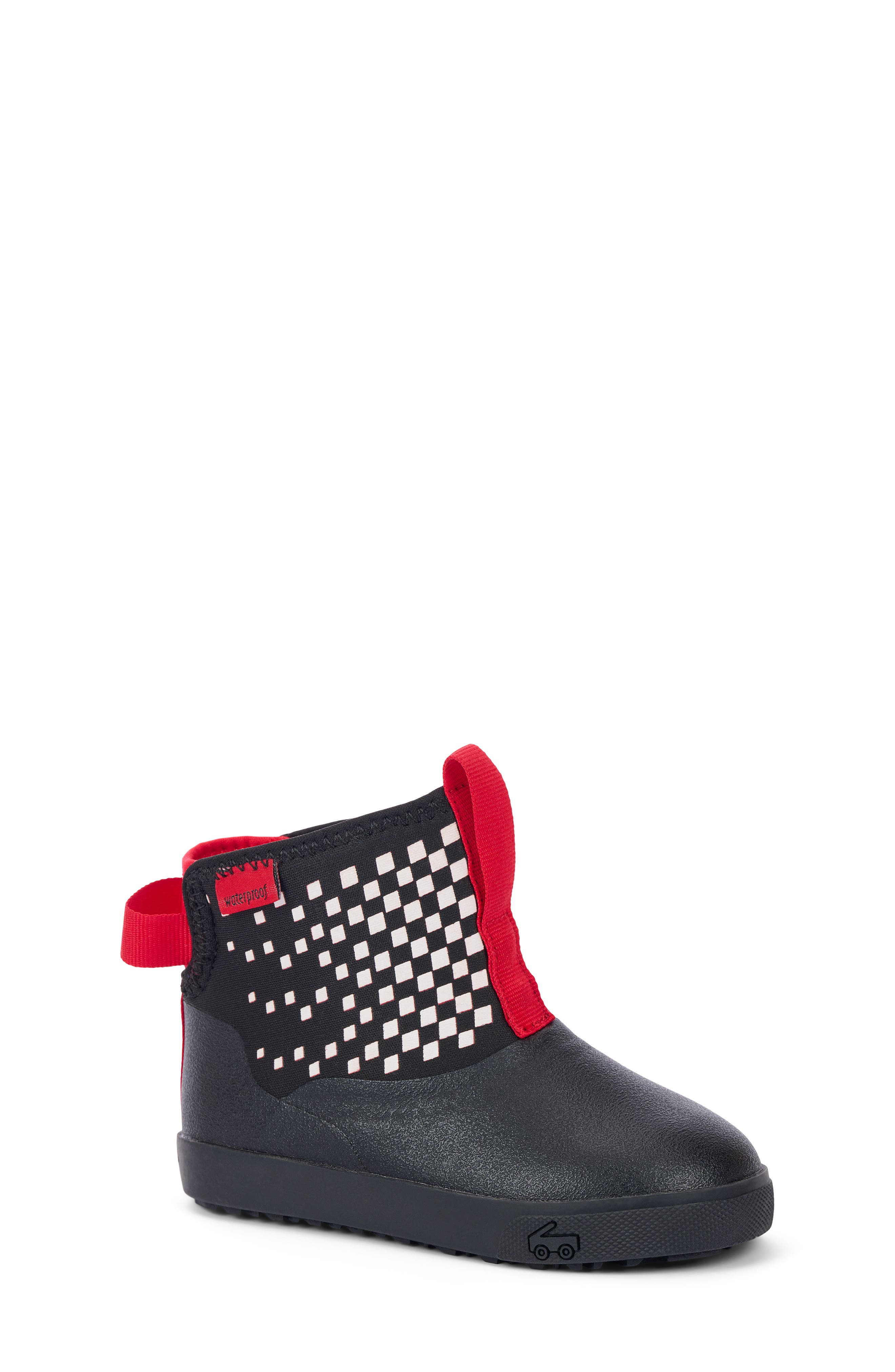 Kids' Ame Waterproof Rain Boot, Main, color, RACER BLACK