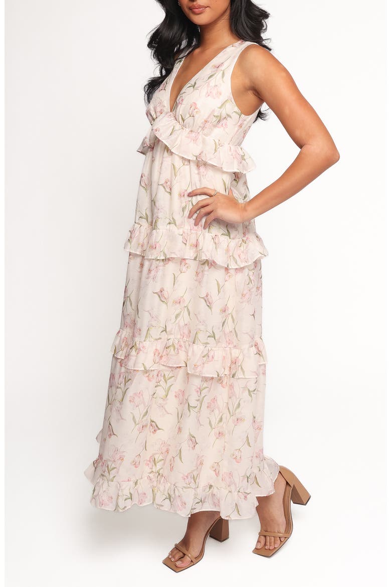 Willis Floral Ruffle Maxi Dress, Alternate, color, PINK FLORAL
