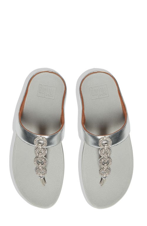 Fitflop Fino Crystal Embellished Thong Platform Sandal In Multi