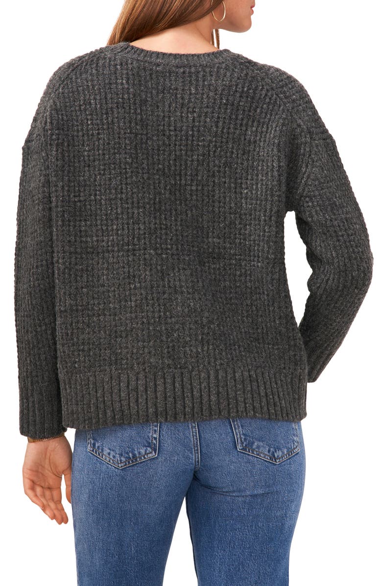 Vince Camuto Waffle Knit Crewneck Sweater, Alternate, color,