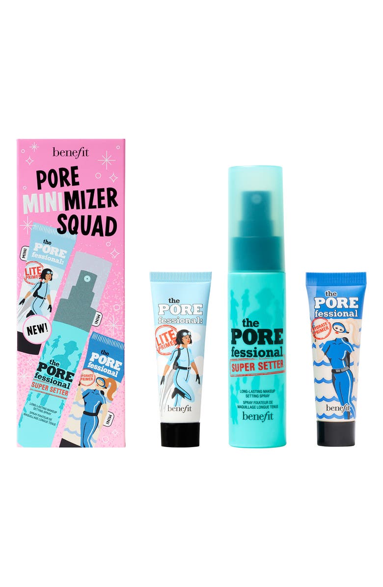 Benefit Cosmetics Benefit Pore MINImizer Squad Pore Primer & Setting Spray Set USD $41 Value, Main, color,