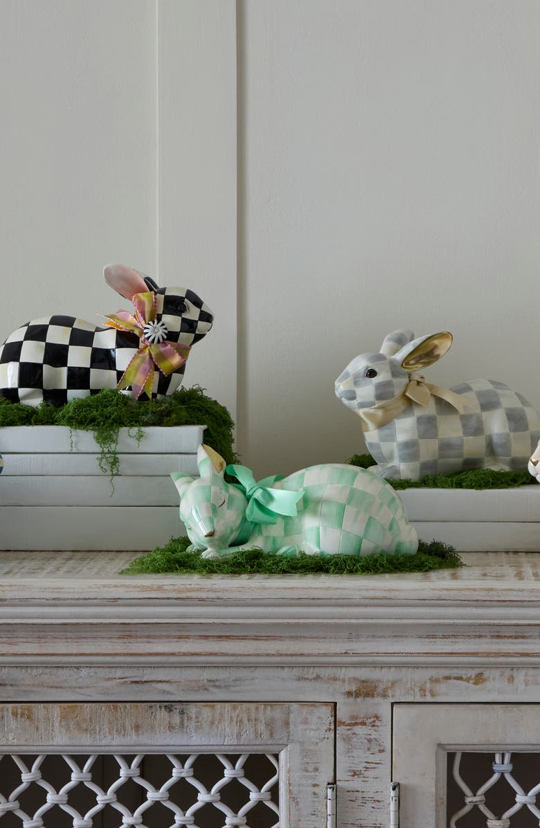 MACKENZIE CHILDS Courtly Check Resting Bunny, Alternate, color, 