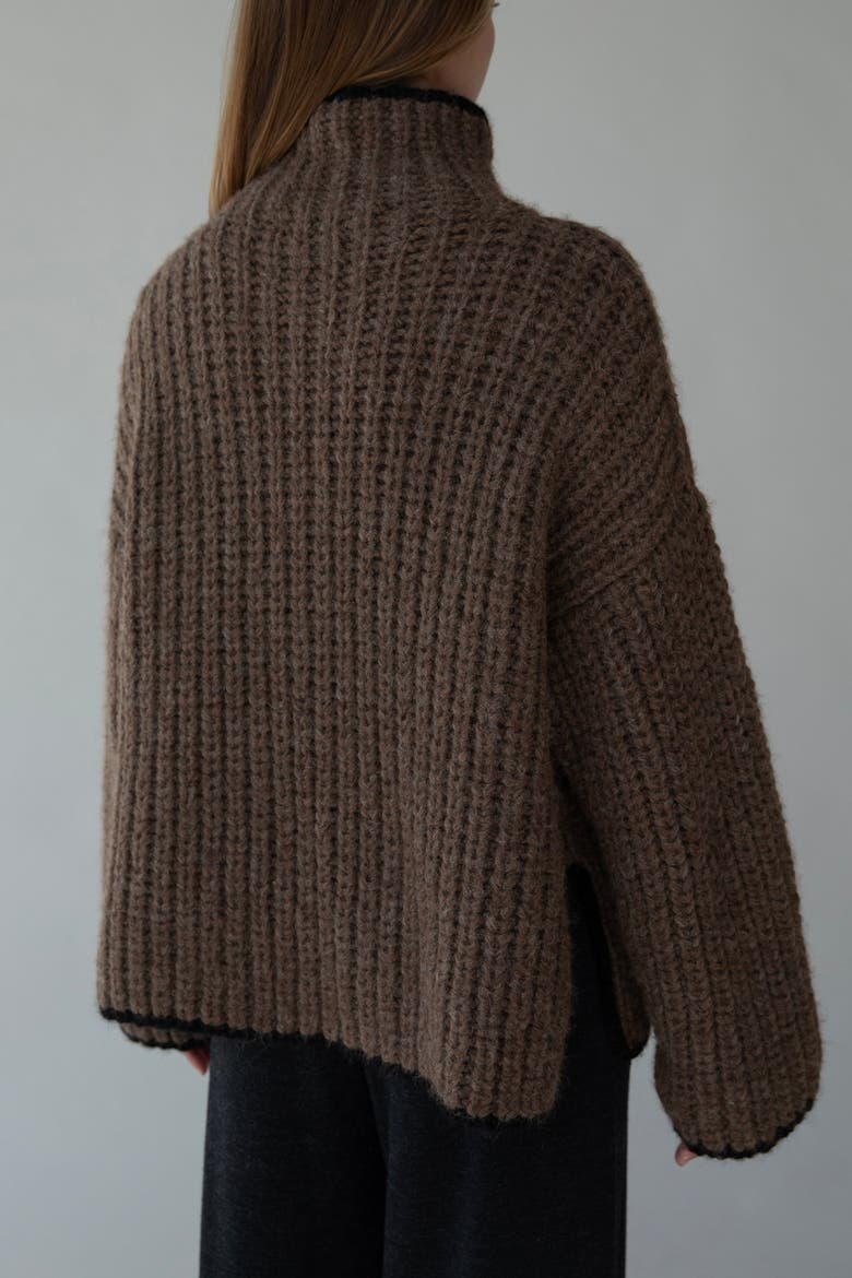 Sylvie Handknit Pullover, Alternate, color, SADDLE