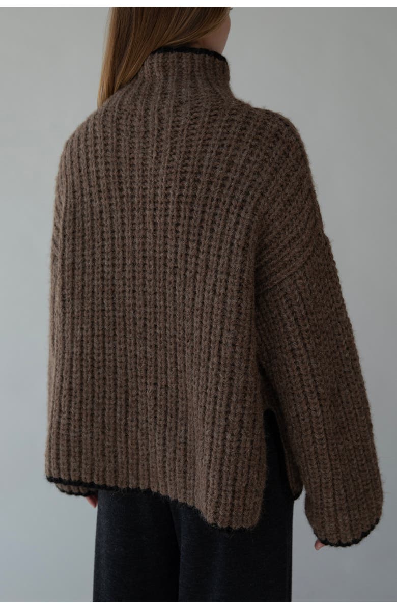 SSKEIN Sylvie Handknit Pullover, Alternate, color, Saddle