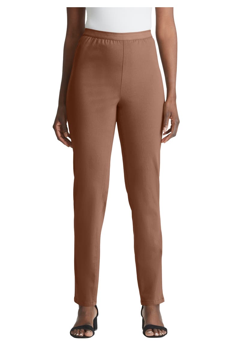 Stretch Denim Straight-leg Jegging (plus), Main, color, CREAMY MOCHA