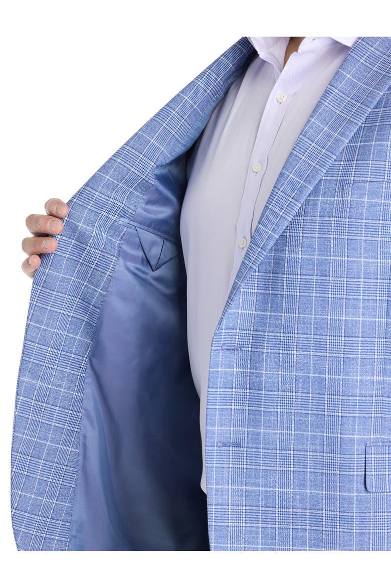 Big & Tall Glen Plaid Sport Coat, Alternate, color, BLUE