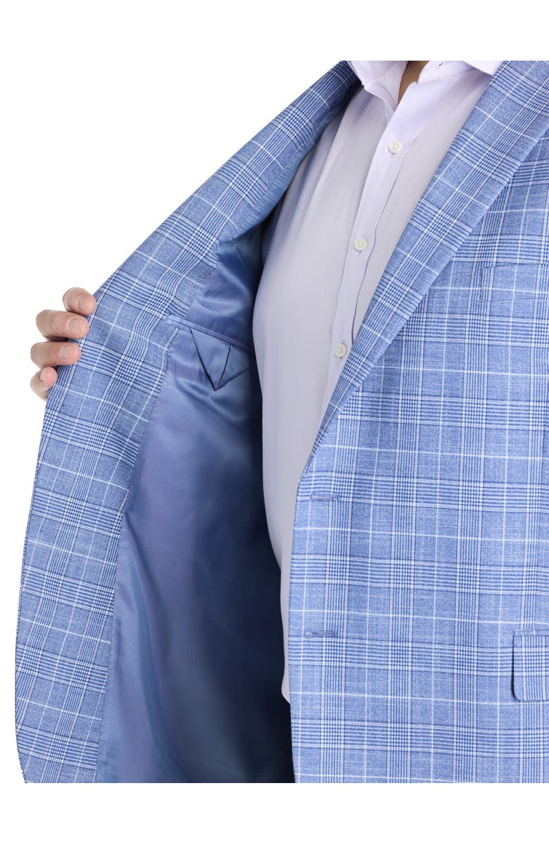 Michael Kors Big & Tall Glen Plaid Sport Coat, Alternate, color, Blue