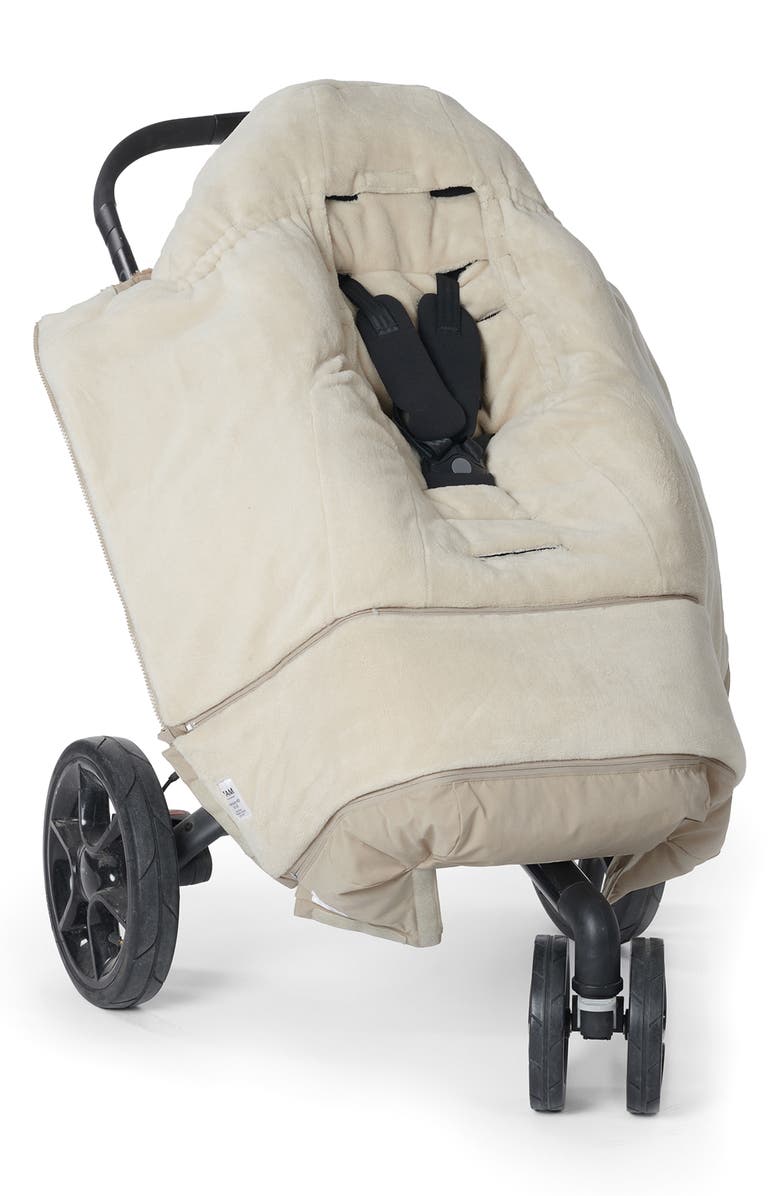7 A.M. Enfant 212 evolution<sup>®</sup> Extendable Stroller & Car Seat Waterproof Footmuff, Alternate, color, Oat/ Cacao
