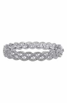 Diamond Braided Bangle