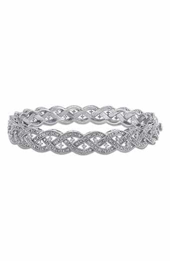Diamond Braided Bangle