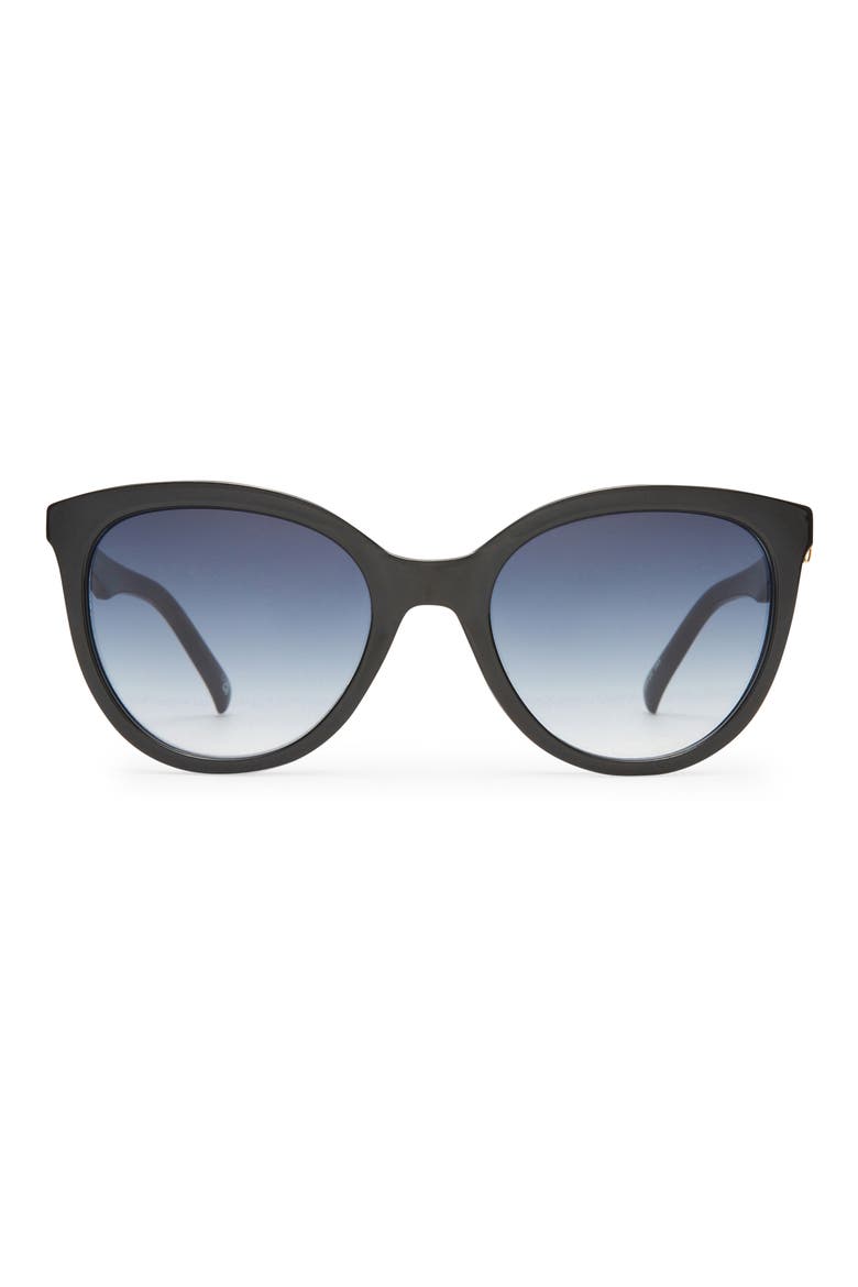 The Muse 54mm Round Sunglasses, Main, color, BLACK/ SMOKE GRAD