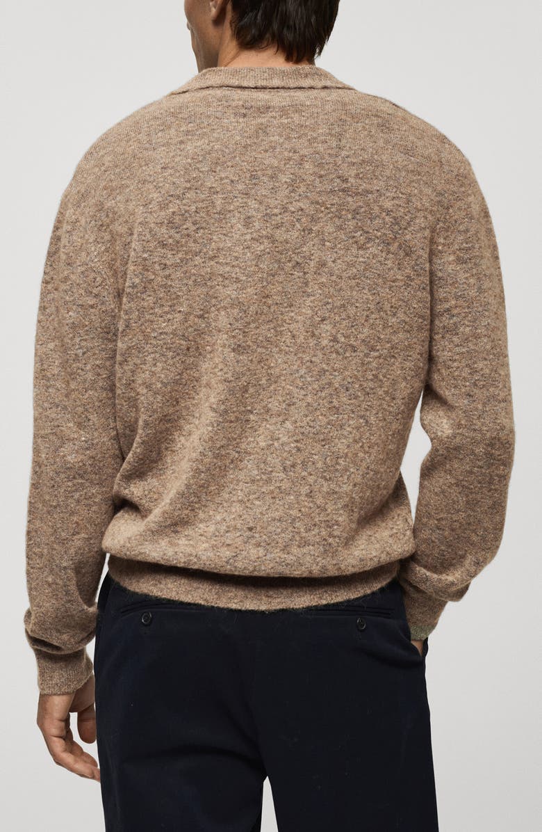 MANGO Knit Polo Sweater, Alternate, color, 