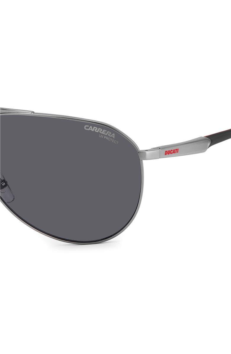 Carrera Eyewear x Ducati Carduc 67mm Oversize Aviator Sunglasses, Alternate, color, Matte Dark Ruth/ Grey