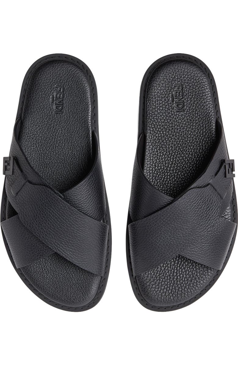 Fendi Squared FF Slide Sandal, Alternate, color,