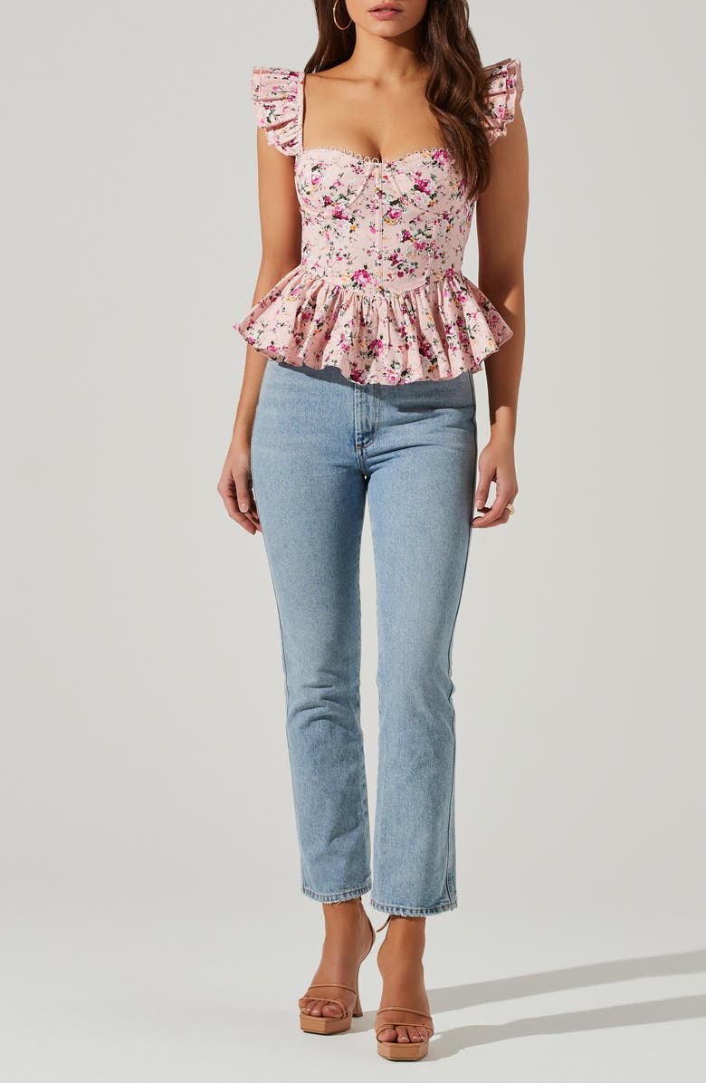 ASTR the Label Baylin Floral Peplum Top, Alternate, color, 