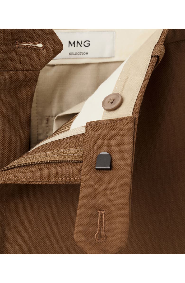 MANGO Wool Blend Flannel Pants, Alternate, color, 