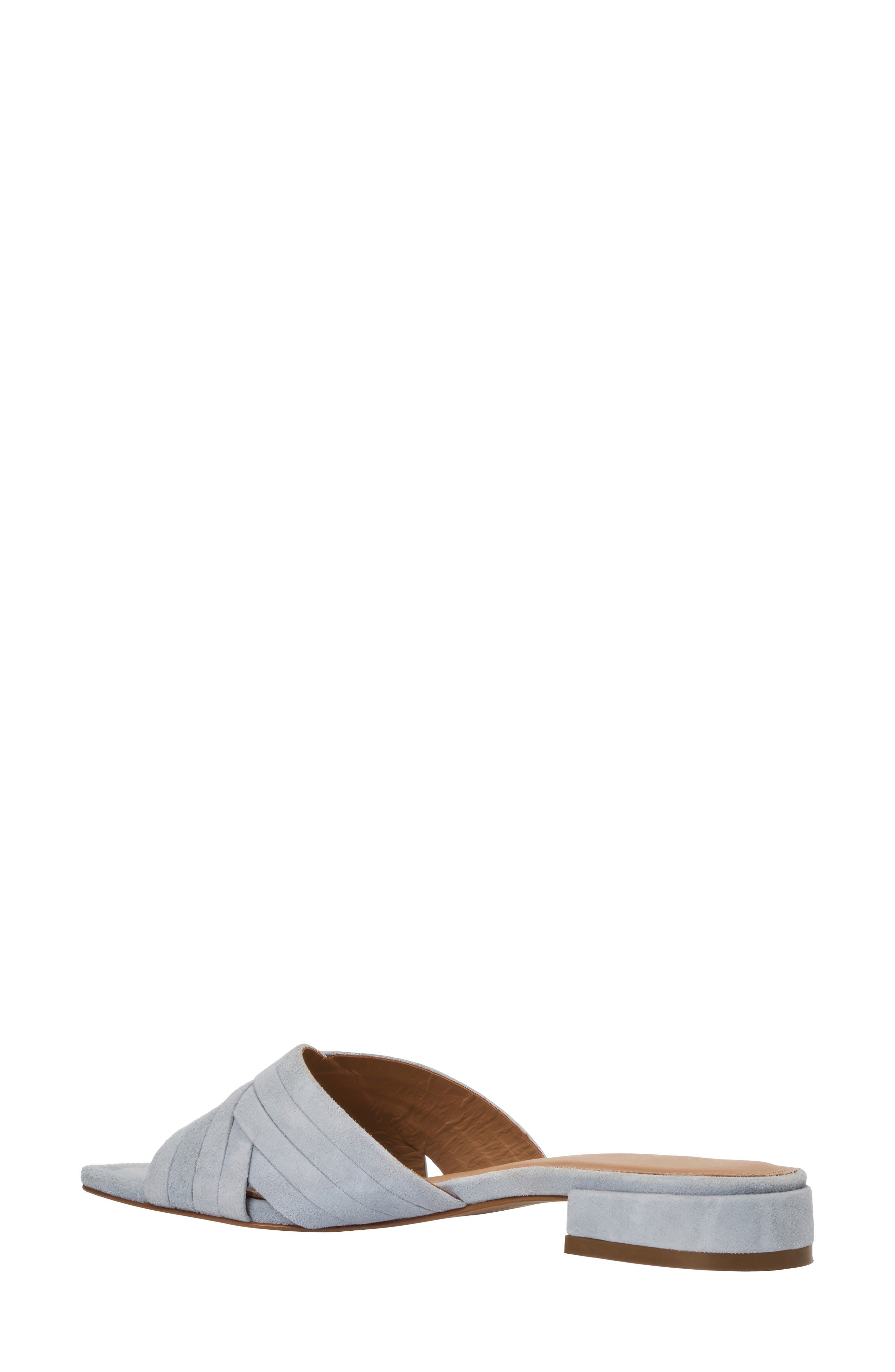 André Assous Jordan Slide Sandal, Alternate, color, Sky Blue Suede