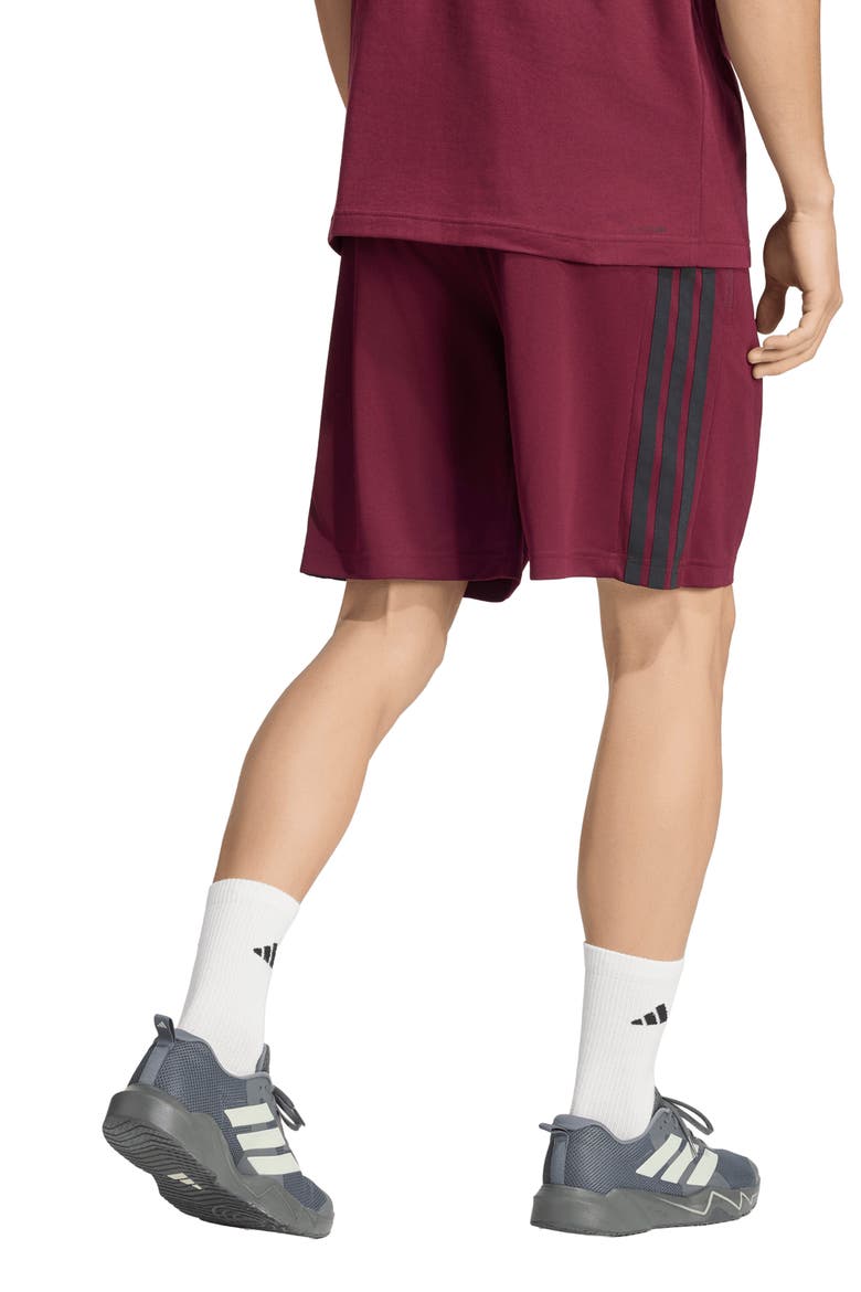 3-Stripes Performance Training Shorts, Alternate, color, MAROON/ BLACK