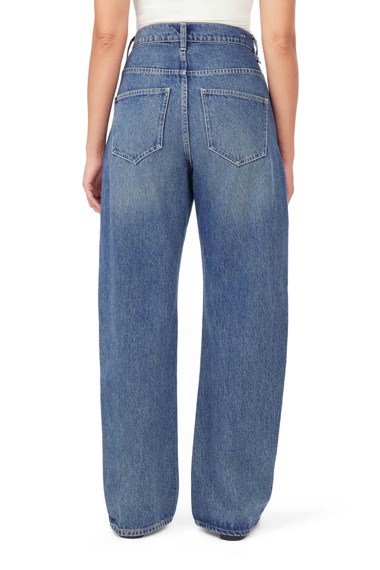 Gwen Relaxed Fit Bowed Wide Leg Jeans, Alternate, color, STORM