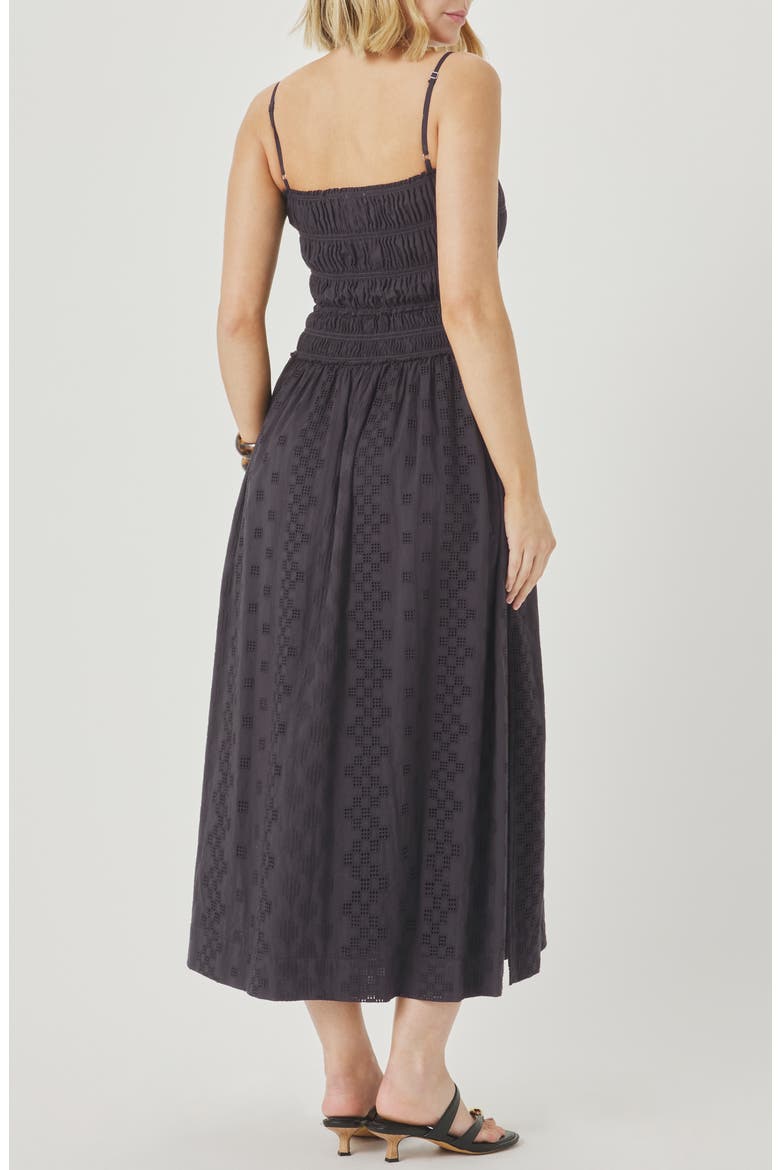 Kenzie Eyelet Sleeveless Maxi Dress, Alternate, color, LEAD GREY
