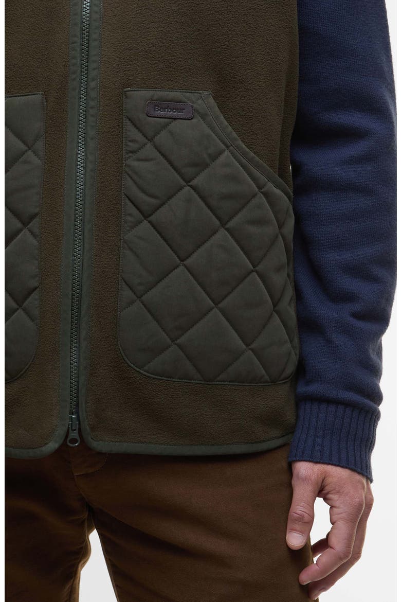 Lowich Fleece Quilted Vest, Alternate, color, OLIVE