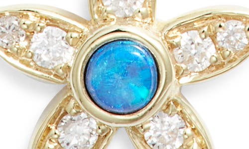 Meira T Opal Accent Flower Pendant Necklace In Gold