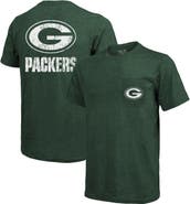 Majestic Threads Green Bay Packers Majestic Threads Tri-Blend Pocket T-Shirt - Heathered Green
