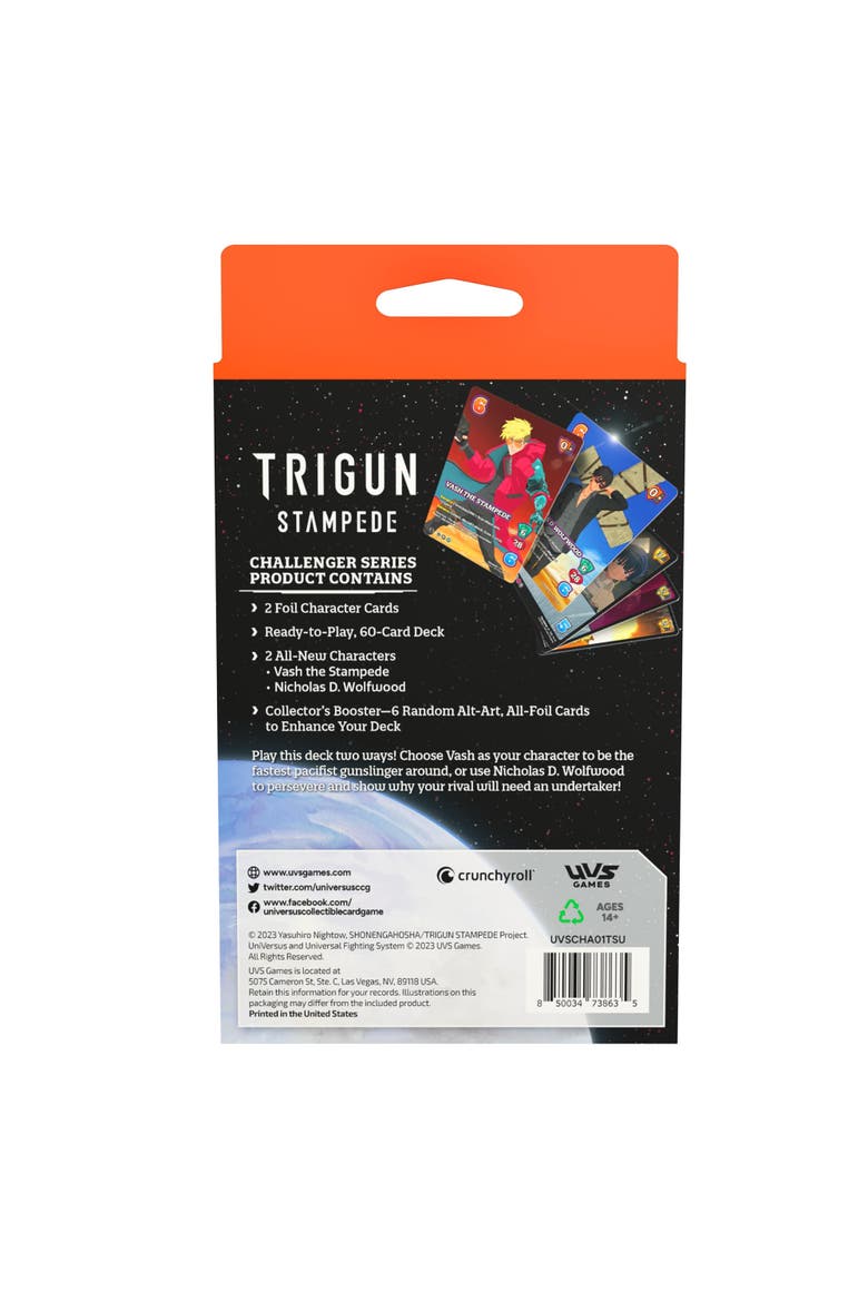 Uvs Games Universus Challenger Series Trigun Stampede, Alternate, color, Multicolored