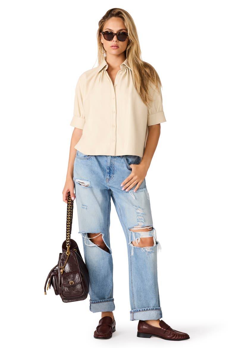 Anders Boxy Shirt, Alternate, color, BONE