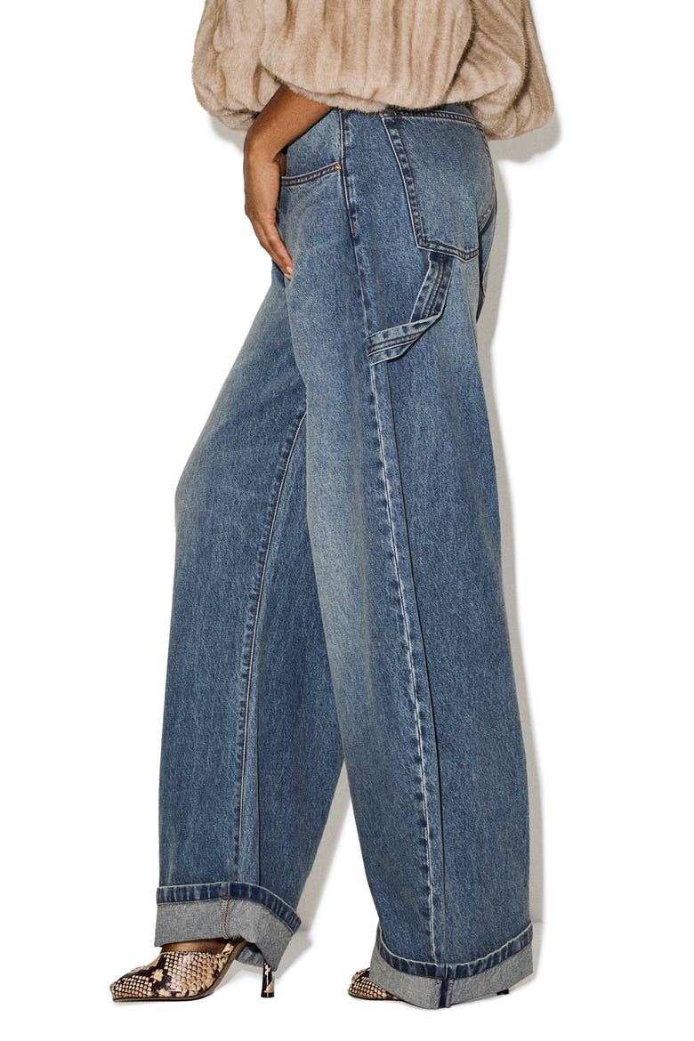 Perry High Waist Barrel Leg Jeans, Alternate, color, IMPERIAL BLUE