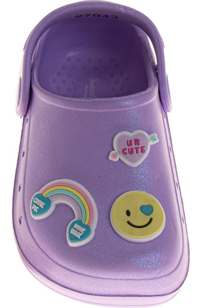 SweetHearts Candy Rainbow Clogs Girls 5-10, Alternate, color, Purple