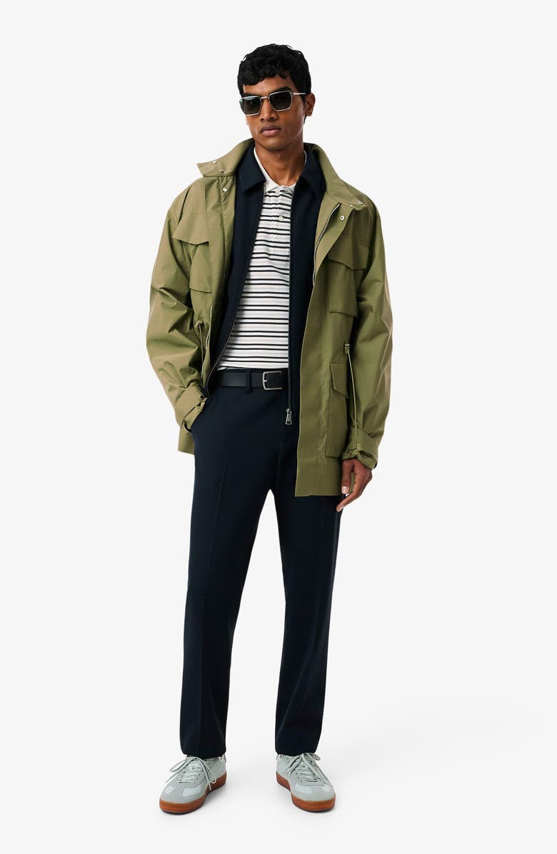 Lacoste Essentials Regular Fit Cotton Piqué Polo, Alternate, color, Blackbird/ Flour