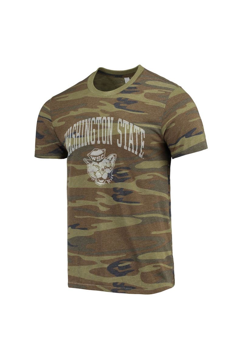 ALTERNATIVE APPAREL Men's Alternative Apparel Camo Washington State Cougars Arch Logo Tri-Blend T-Shirt, Alternate, color, 