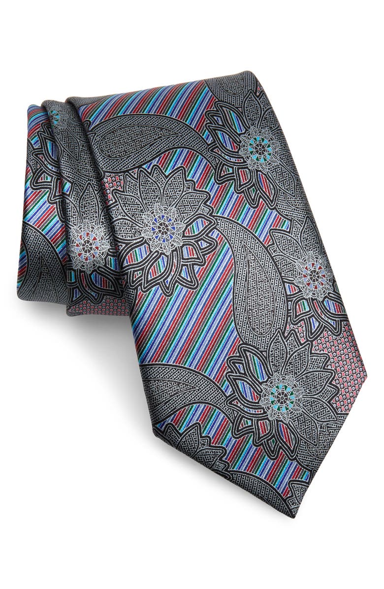 ZEGNA Ermenegildo Zegna Quindici Paisley Silk Tie, Main, color, 