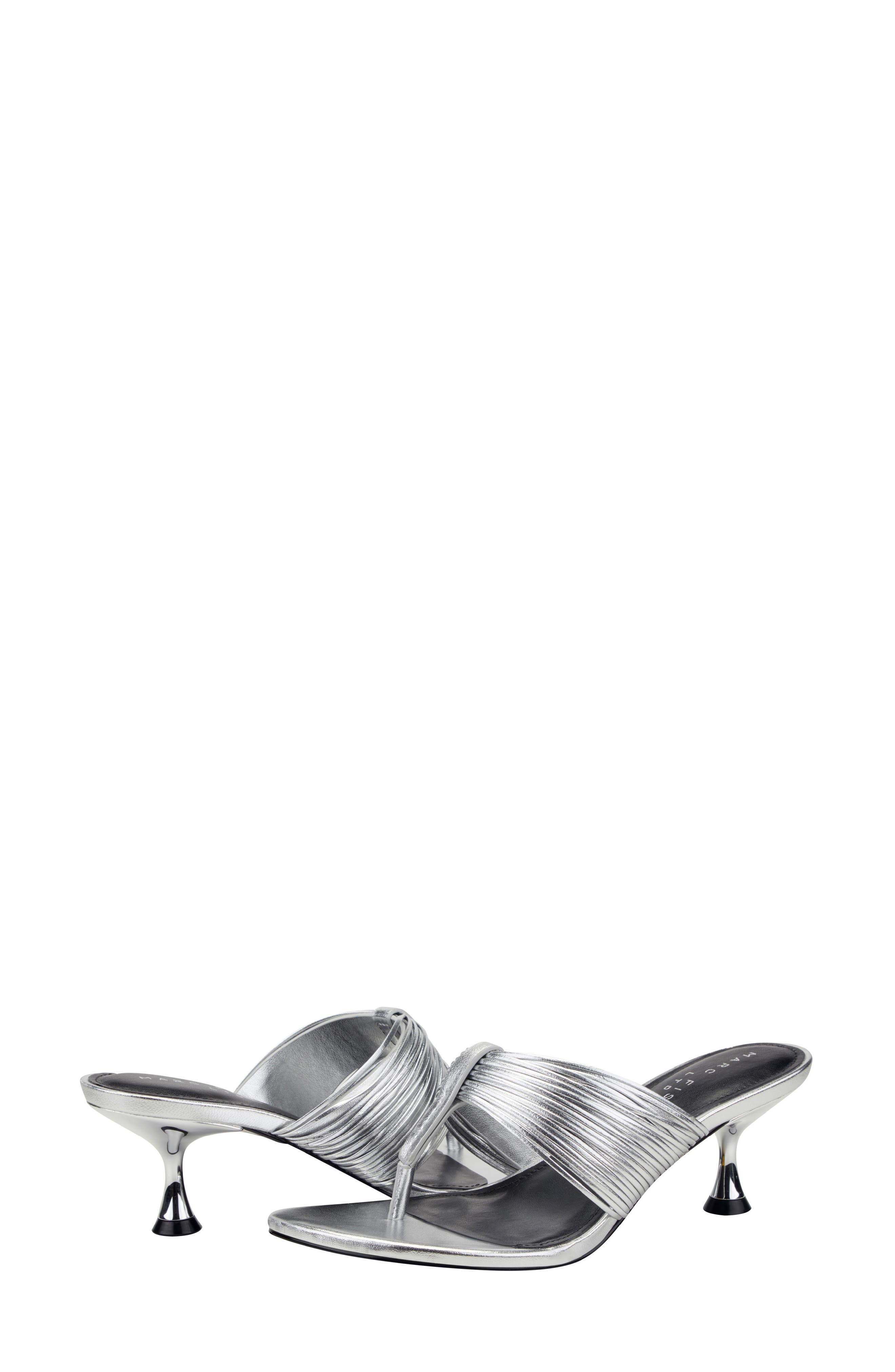 Marc Fisher LTD Pamilla Sandal, Alternate, color, Silver