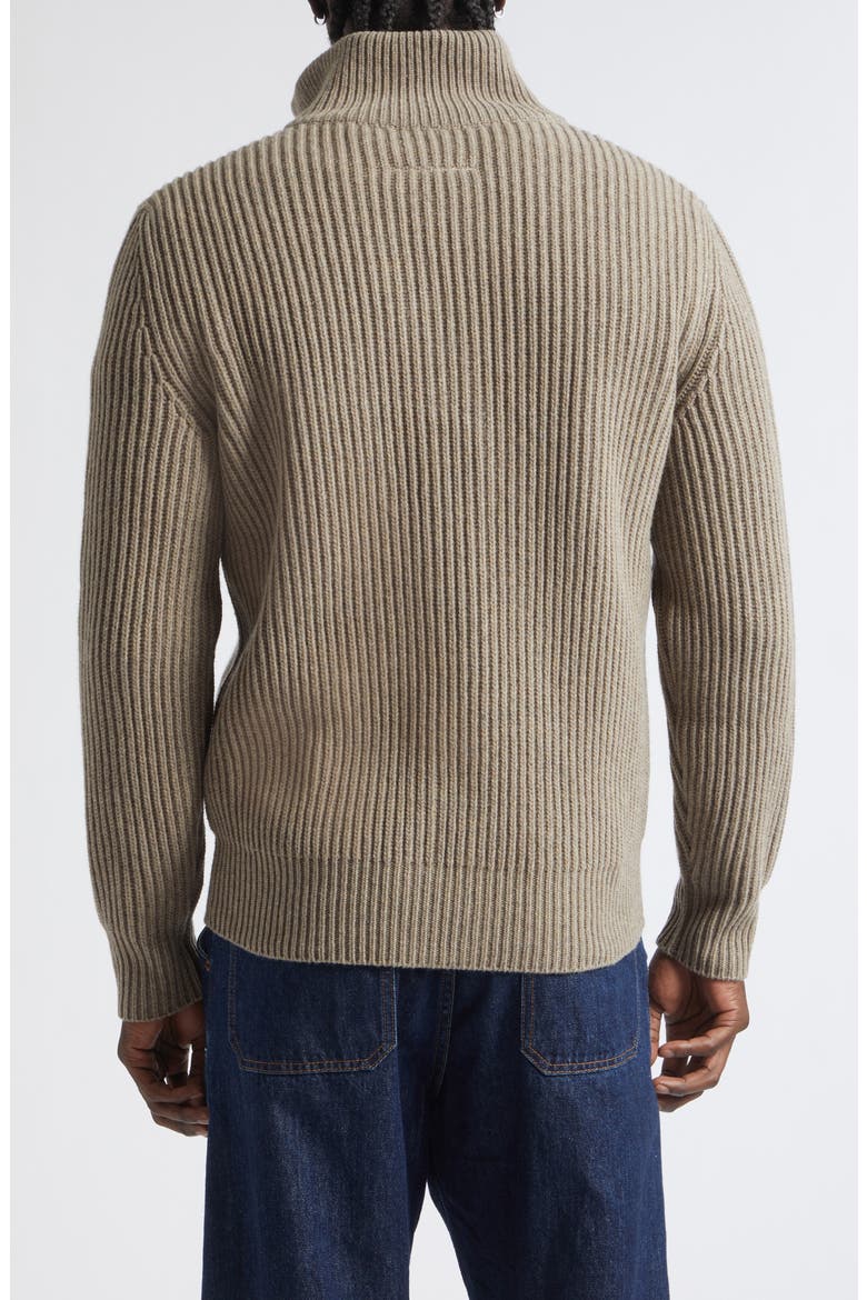 Wool Blend Rib Cardigan, Alternate, color, BEIGE MELANGE