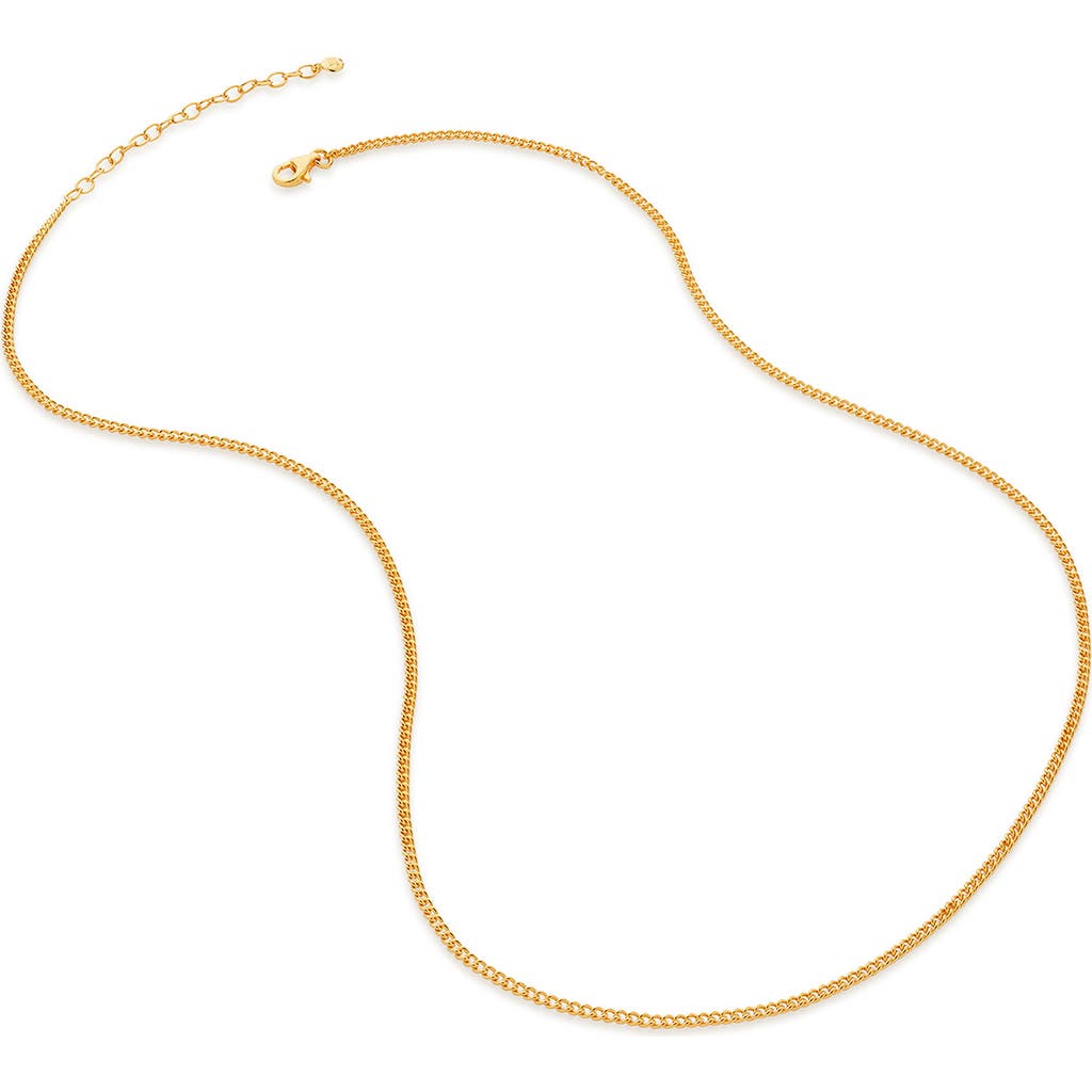 Monica Vinader Recycled 18ct Yellow Gold Vermeil On Sterling Silver Beaded Curb Chain Necklace In Yellow Gold