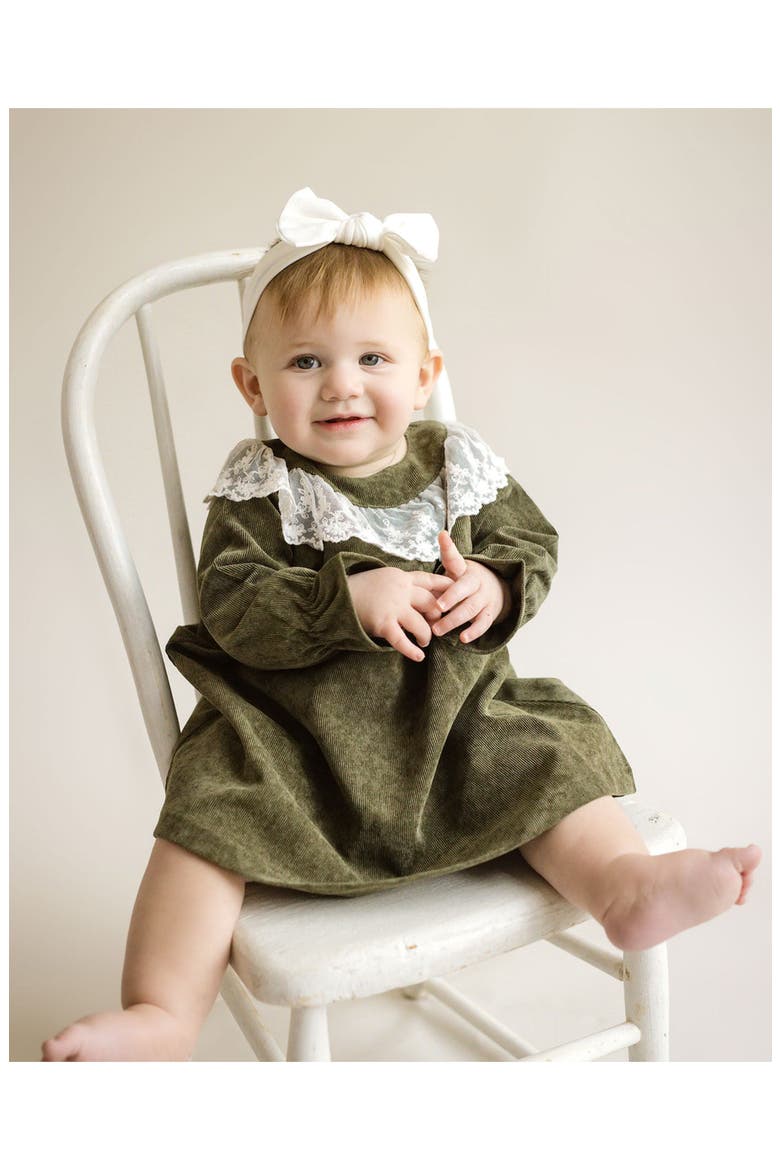Lace Collar Dress, Alternate, color, Green