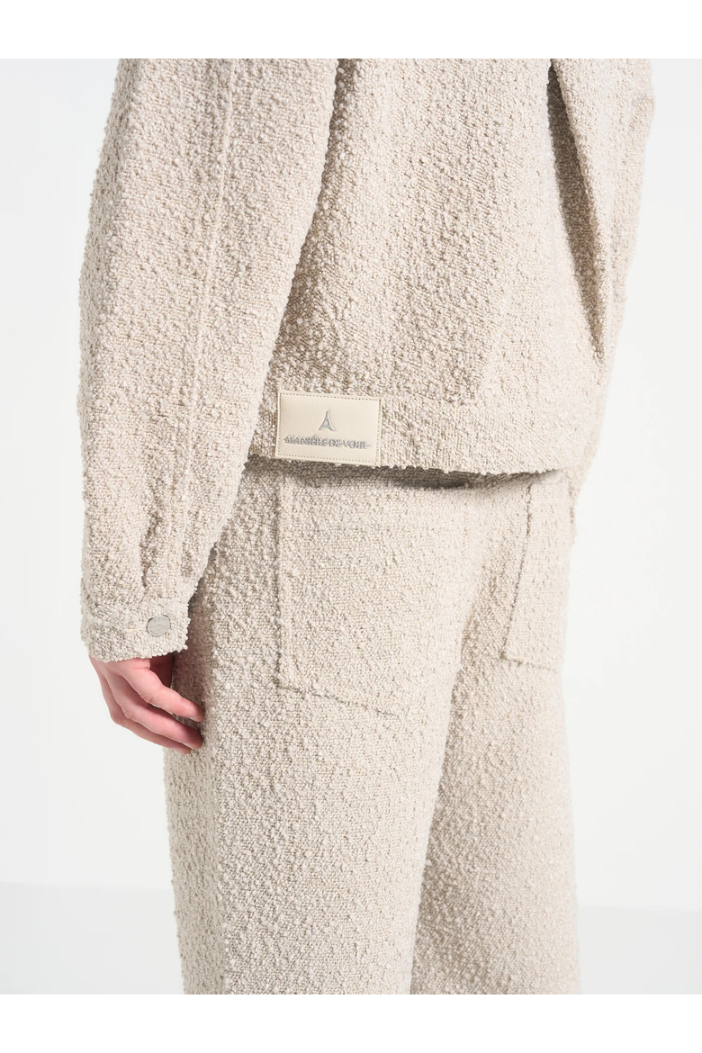 Damien Textured Boucle Jacket With Back Detail, Alternate, color, Beige