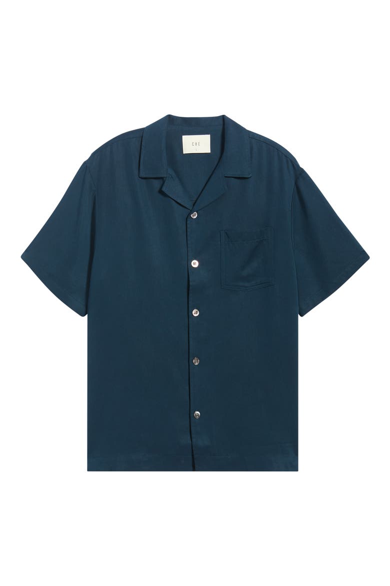 Solid Camp Shirt, Main, color, NAVY- 12