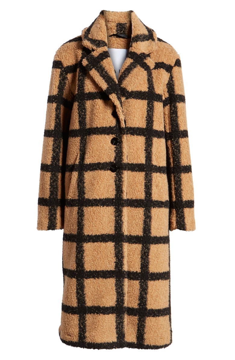 NVLT Berber Longline Plaid Coat, Alternate, color,