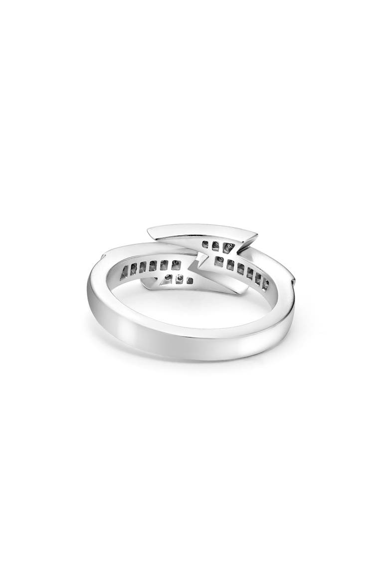 Caviar Spark Lightning Bolt Diamond Ring, Alternate, color, SILVER