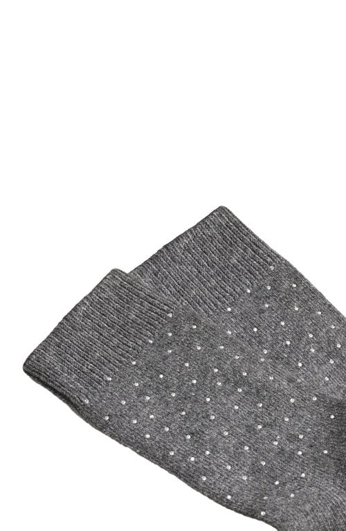 Sandro Womens Charcoal Grey Rhinestone Wool And Cashmere-blend Socks In Multi