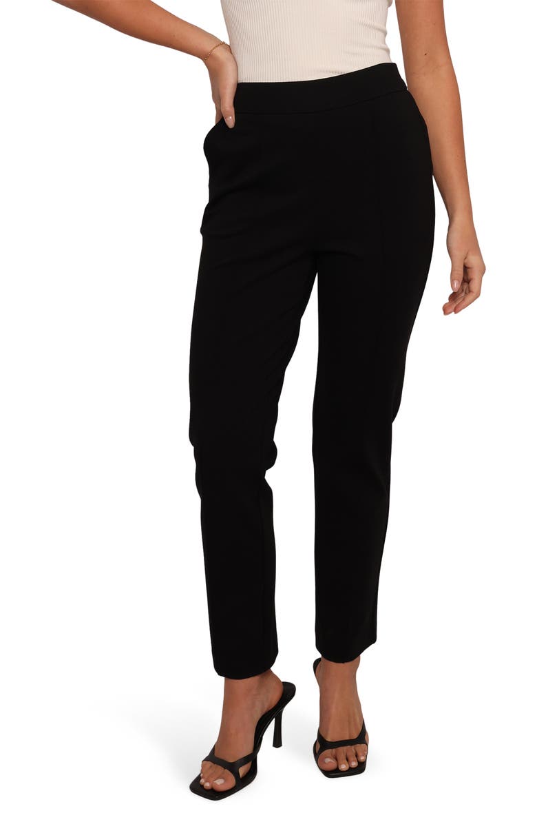 Petal & Pup Martina Tapered Leg Pants, Main, color, Black