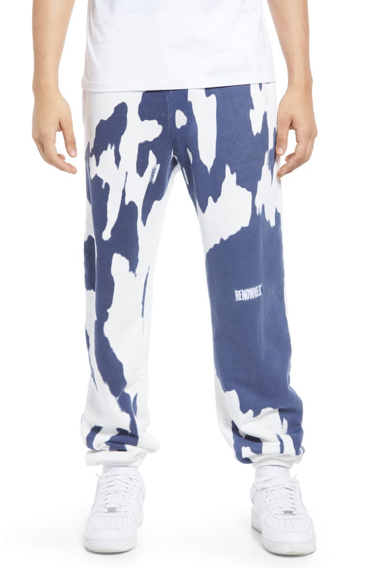 Blurred Vision Sweatpants, Main, color, WHITE