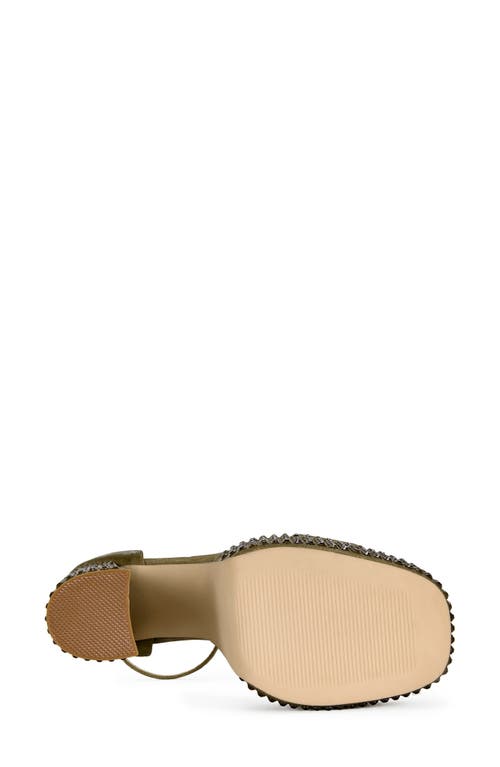 Azalea Wang Wilma Ankle Strap Platform Sandal In Brown