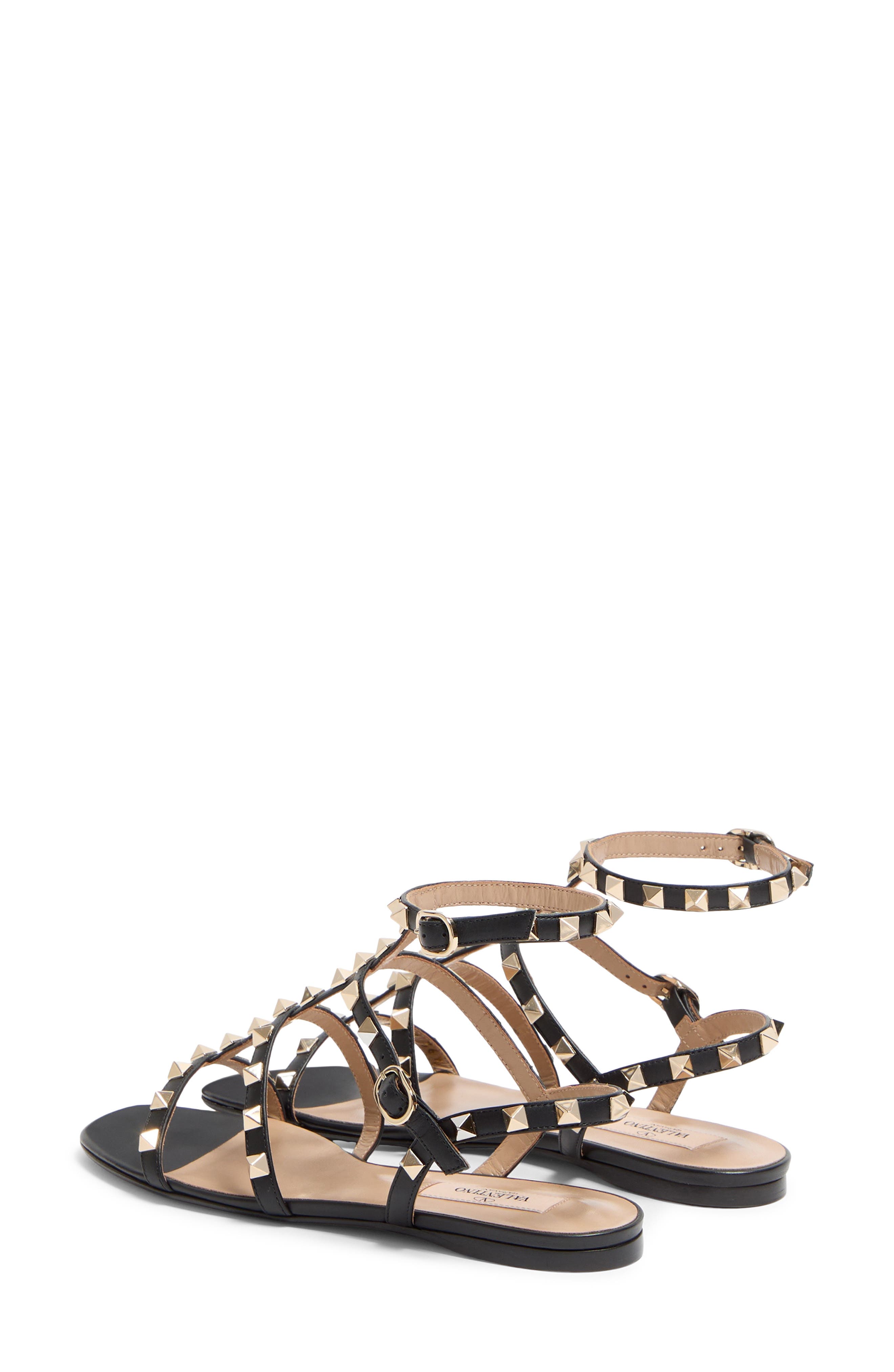 Valentino Garavani Rockstud Ankle Strap Sandal, Alternate, color, 