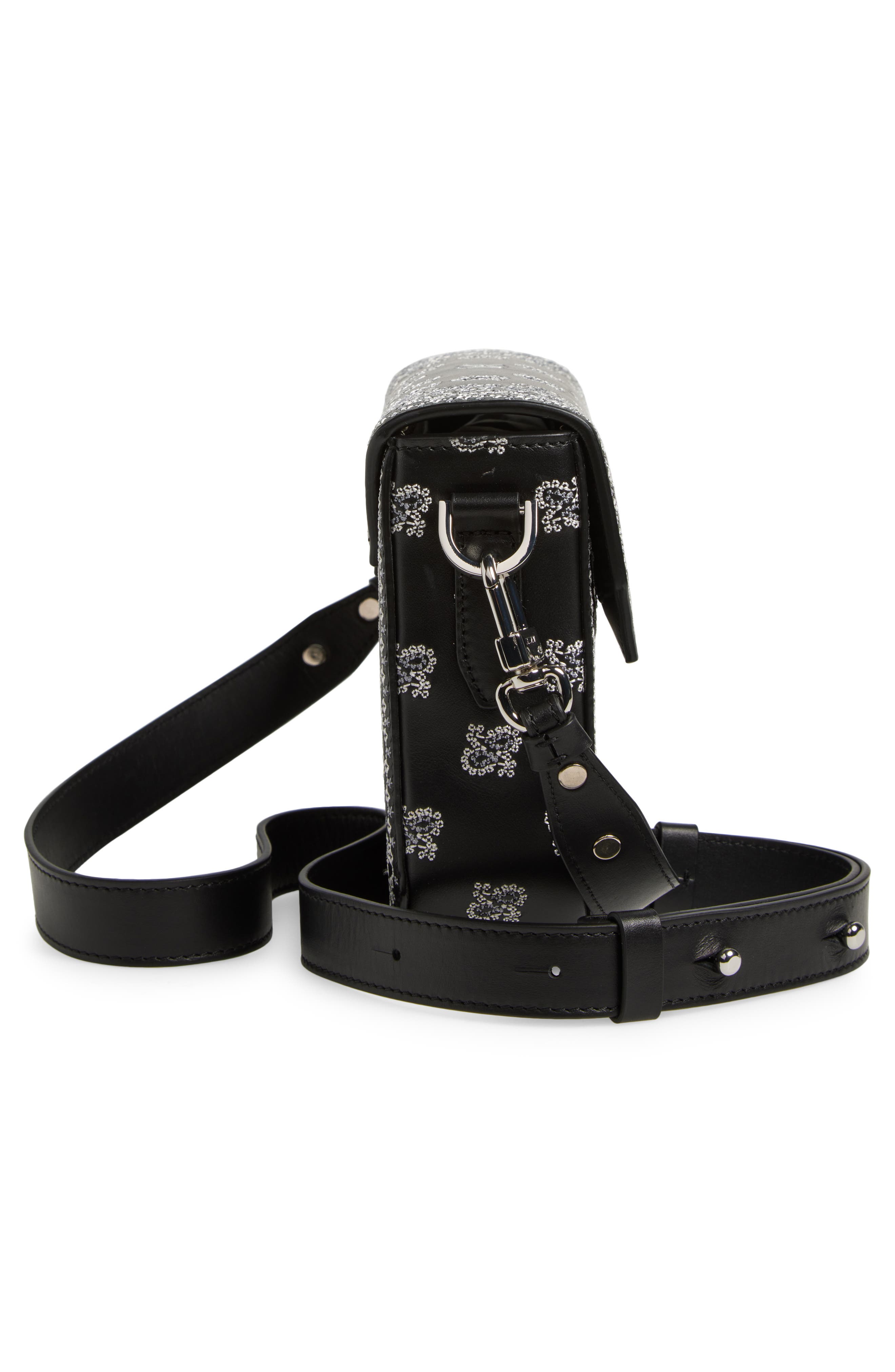 AMIRI Monogram Paisley Leather Crossbody Bag, Alternate, color, 