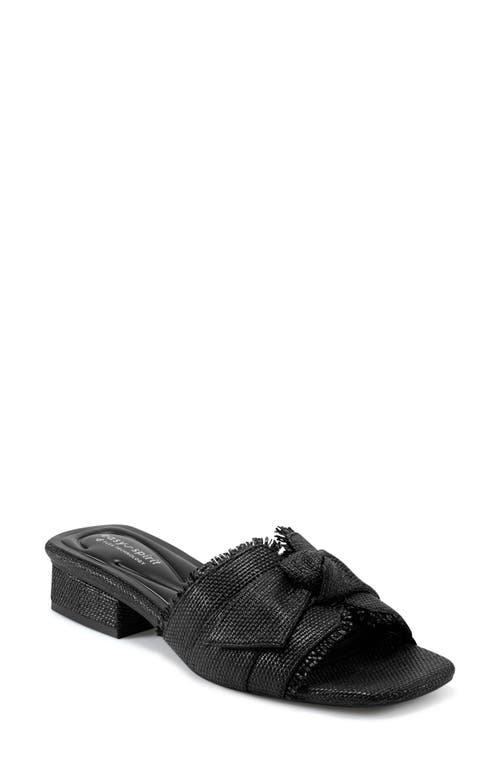 Easy Spirit Knotted Slide Sandal In Black